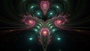 Картинка 3д+графика фракталы+ fractal цвета фон узор