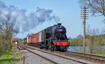 Картинка техника паровозы рельсы дорога паровоз железная