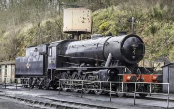 Картинка техника паровозы дорога железная рельсы паровоз