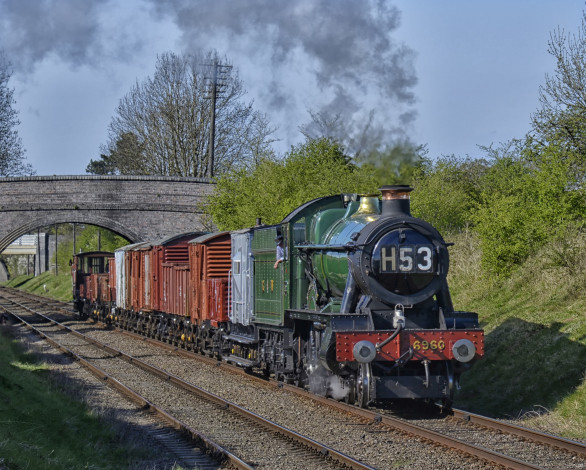 Обои картинки фото техника, паровозы, паровоз, железная, дорога, рельсы