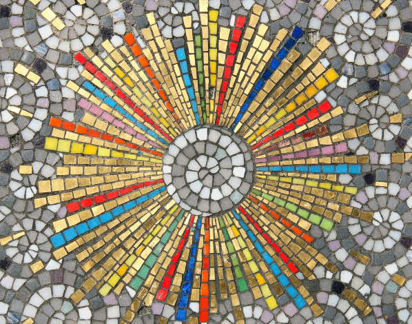 Обои картинки фото разное, текстуры, узор, лучи, круг, мазайка