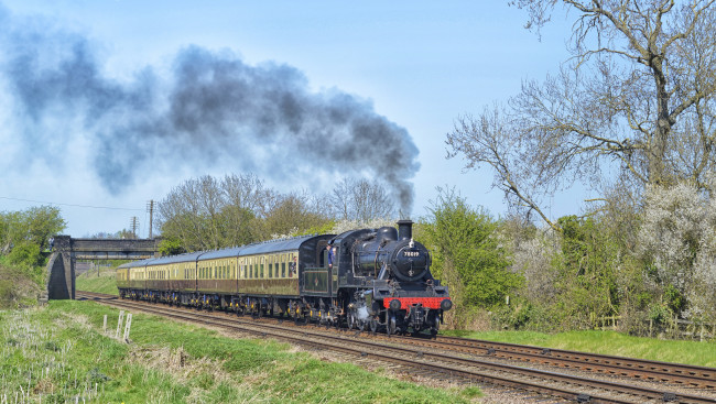 Обои картинки фото техника, паровозы, паровоз, рельсы, дорога, железная