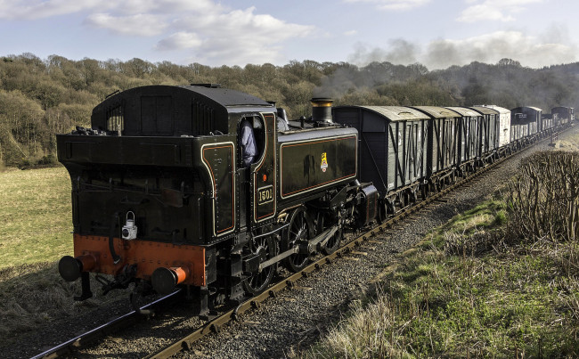 Обои картинки фото техника, паровозы, дорога, железная, паровоз, рельсы