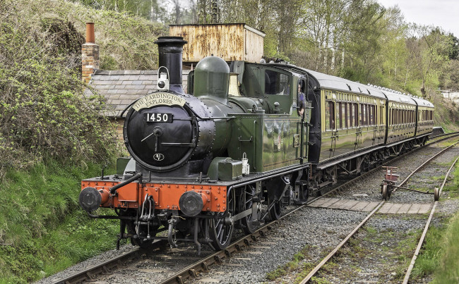 Обои картинки фото техника, паровозы, паровоз, рельсы, дорога, железная