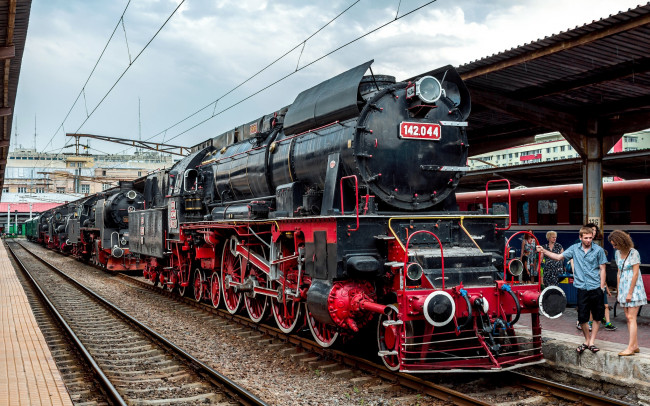 Обои картинки фото техника, паровозы, паровоз, рельсы, дорога, железная