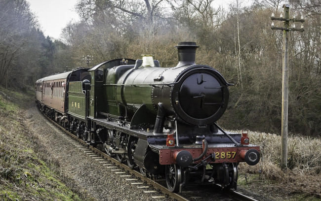 Обои картинки фото техника, паровозы, паровоз, рельсы, дорога, железная