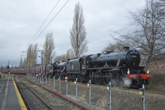 Обои картинки фото техника, паровозы, паровоз, рельсы, железная, дорога