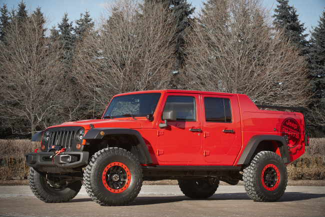 Обои картинки фото автомобили, jeep, rock, red