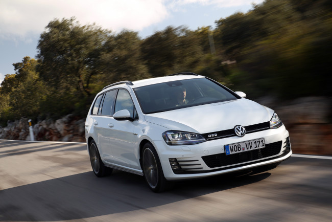 Обои картинки фото автомобили, volkswagen, gtd, variant, typ, 5g, 2015г, светлый, golf