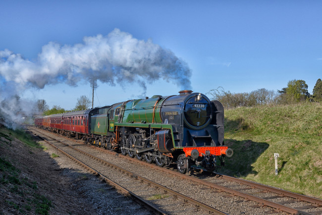 Обои картинки фото техника, паровозы, паровоз, дорога, рельсы, железная