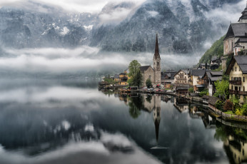 Картинка города -+пейзажи озеро горы