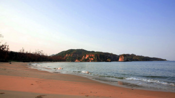 Картинка природа побережье волны скалы пляж