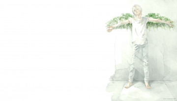 Картинка аниме ангелы +демоны парень ангел