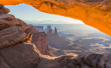 Картинка арка+меса +юта +сша природа горы панорама скалы