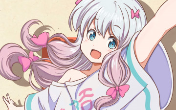 Картинка аниме eromanga-sensei взгляд фон девушка