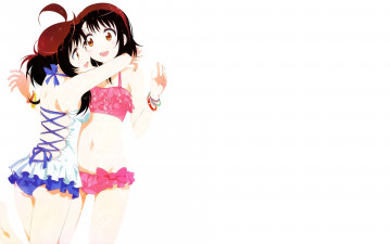 Картинка аниме nisekoi взгляд девушка фон