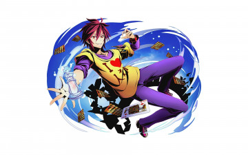 Картинка аниме no+game+no+life парень фон взгляд