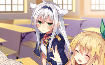 Картинка аниме rokudenashi+majutsu+koushi+to+akashic+records взгляд девушка фон