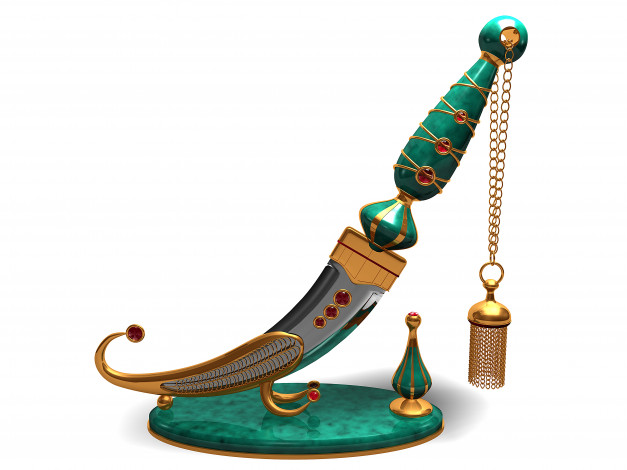 Обои картинки фото оружие, 3d, холодное