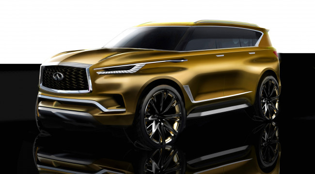 Обои картинки фото infiniti qx80 monograph concept 2017, автомобили, 3д, infiniti, monograph, concept, 2017, qx80