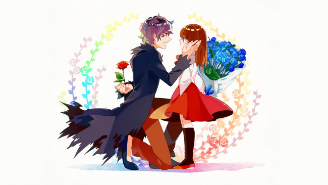 Обои картинки фото аниме, ib, иб, двое