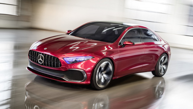 Обои картинки фото mercedes-benz a-sedan concept 2017, автомобили, mercedes-benz, concept, a-sedan, 2017