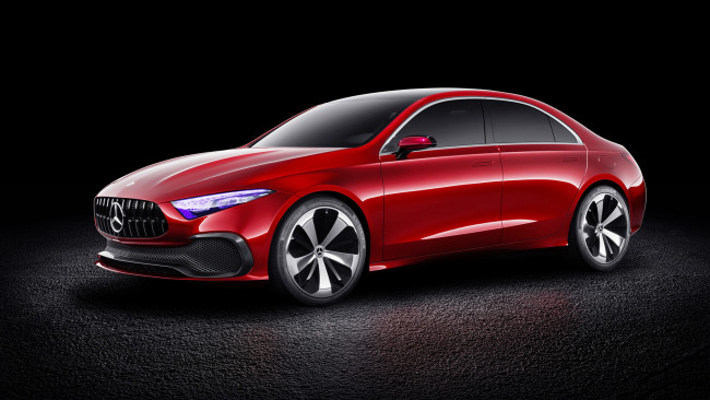 Обои картинки фото mercedes-benz a sedan concept 2017, автомобили, mercedes-benz, a, sedan, concept, 2017
