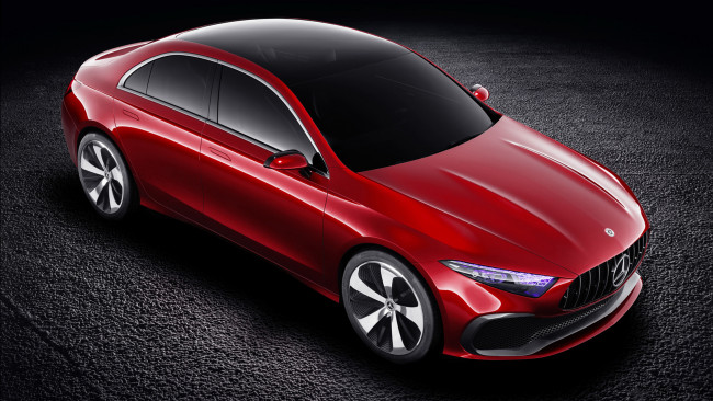 Обои картинки фото mercedes-benz a sedan concept 2017, автомобили, mercedes-benz, a, sedan, concept, 2017