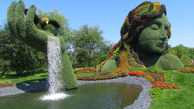 Обои картинки фото природа, парк, вода, фонтан