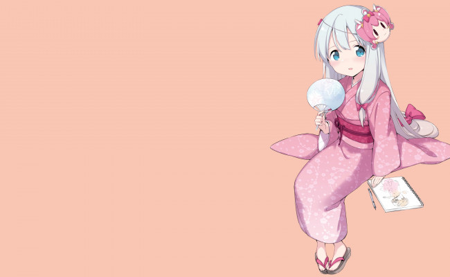Обои картинки фото аниме, eromanga-sensei, взгляд, фон, девушка