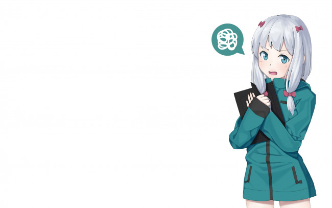 Обои картинки фото аниме, eromanga-sensei, фон, взгляд, девушка