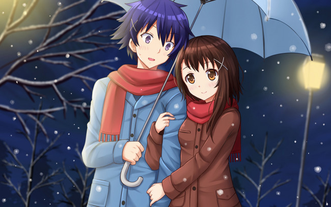 Обои картинки фото аниме, nisekoi, девушка, фон, взгляд