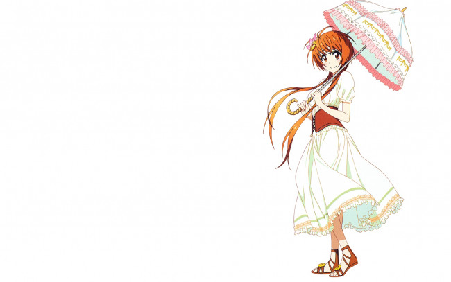 Обои картинки фото аниме, nisekoi, фон, взгляд, девушка