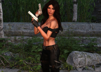 Картинка 3д+графика фантазия+ fantasy девушка взгляд фон