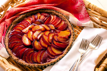 Картинка еда пироги пирог сливовый фруктовый