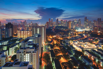 Картинка города -+огни+ночного+города простор