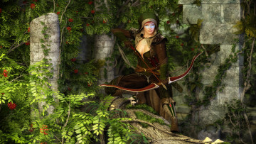 Картинка 3д+графика фантазия+ fantasy фон взгляд девушка