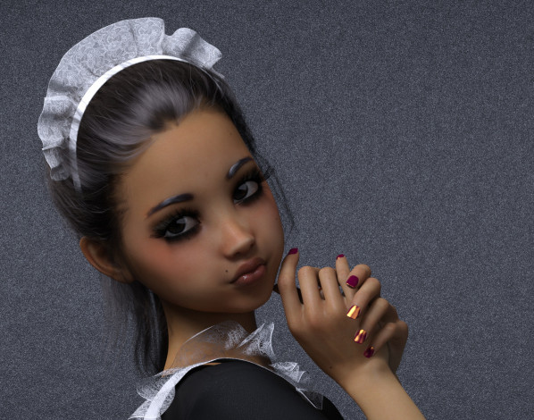 Обои картинки фото 3д графика, портрет , portraits, девушка, фон, взгляд