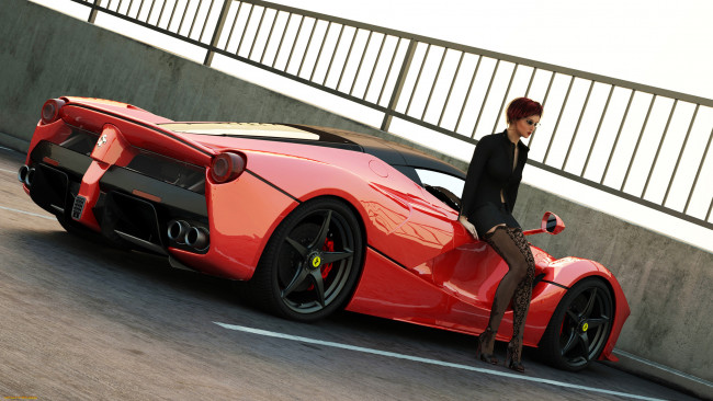 Обои картинки фото 3д графика, люди-авто, мото , people- car ,  moto, фон, взгляд, девушка