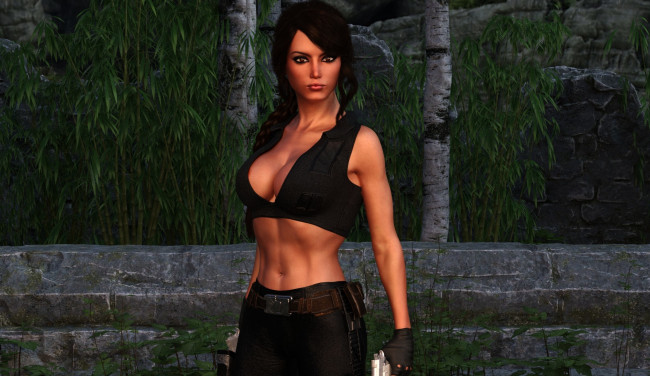 Обои картинки фото 3д графика, фантазия , fantasy, фон, взгляд, девушка