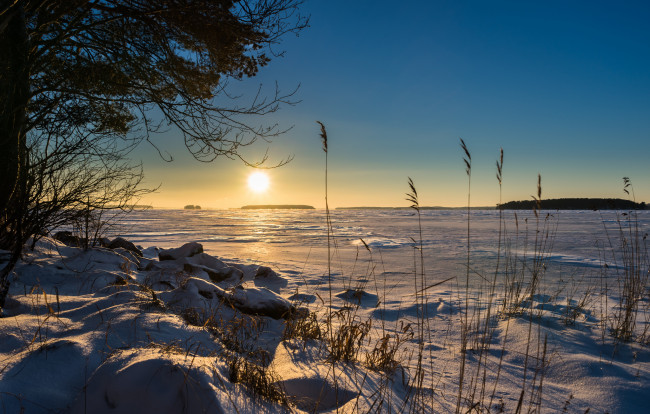 Обои картинки фото природа, зима, простор