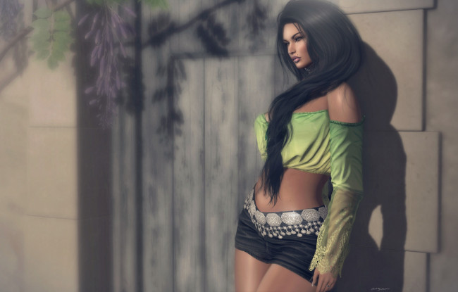 Обои картинки фото 3д графика, люди , people, брюнетка, девушка, красотка, фон, фигура