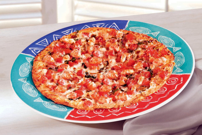 Обои картинки фото еда, пицца, помидоры, сыр