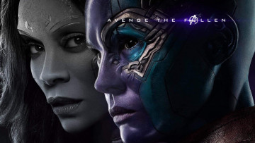 Картинка avengers +endgame+ 2019 кино+фильмы nebula фантастика фильмы года gamora мстители финал карен гиллан зои салдана постер фэнтези