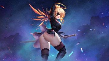 Картинка видео+игры nier +automata девушка фон платье меч повязка