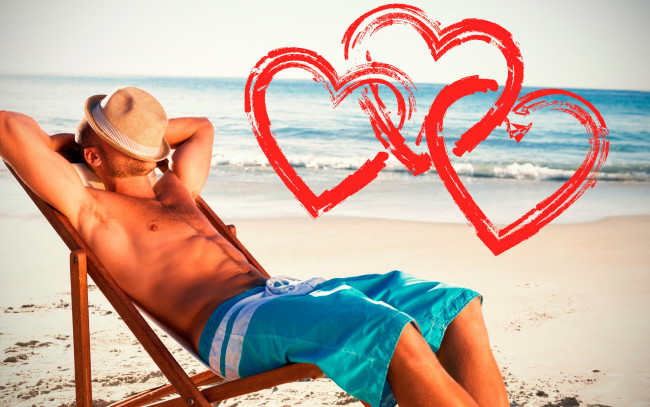 Обои картинки фото мужчины, - unsort, пляж