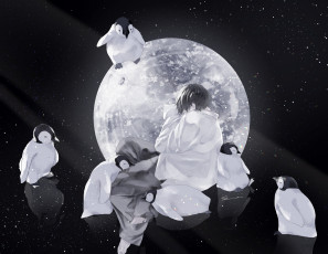 Картинка аниме животные +существа парень