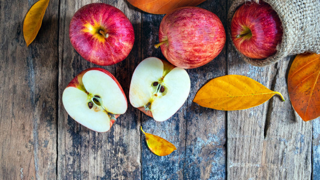 Обои картинки фото еда, яблоки