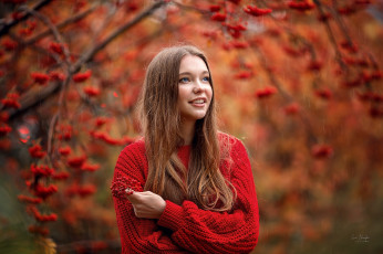 Картинка девушки -+брюнетки +шатенки рябина