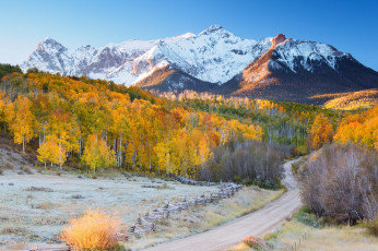 Картинка природа дороги осень